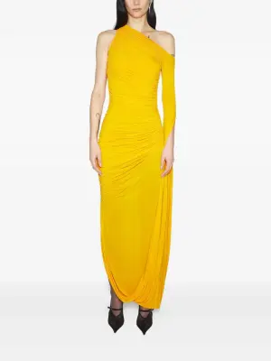 Платье макси с драпировкой