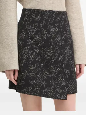 Мини-юбка асимметричного кроя с цветочным принтом