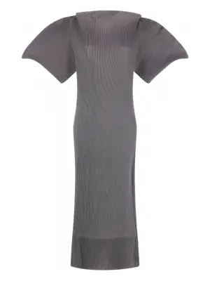 Плиссированное платье миди