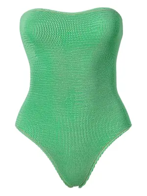 Купальник без бретелей со сборками