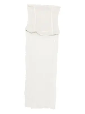 Платье без бретелей со складками