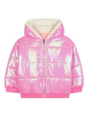 Пуховик с пайетками