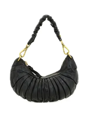 Плечевая сумка Luna с плиссированной отделкой и верхней ручкой