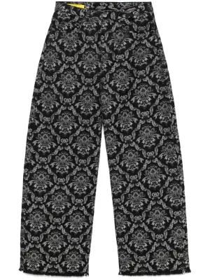 Жаккардовые джинсы с узором