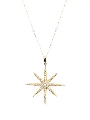 Колье из желтого золота с бриллиантами и жемчугом