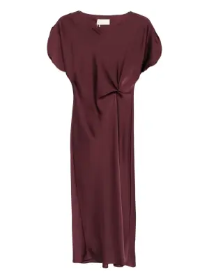 Платье миди с драпировкой