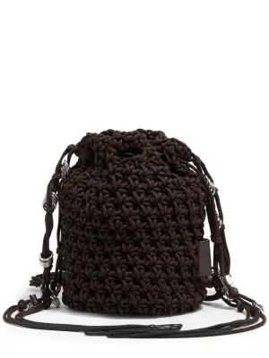 Плетеная сумка-ведро