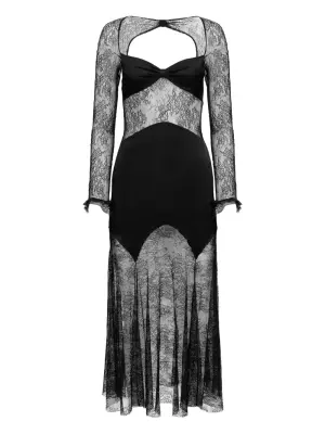 Кружевное платье миди