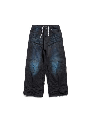 Мужские брюки с двойными наколенниками темно-синего цвета