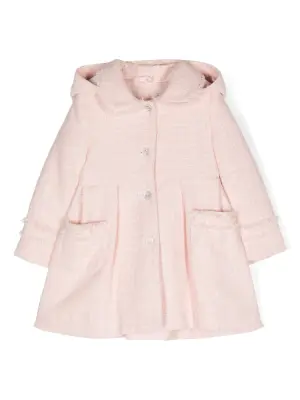 Твидовое пальто со складками