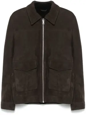 Кожаная куртка на молнии