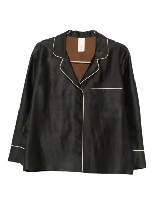 Рубашка с отделкой кантом и пуговицами