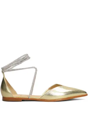 Балетки с эффектом металлик