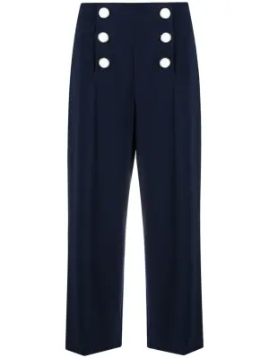 Укороченные брюки с двубортным поясом