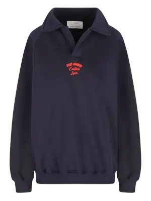 Вышитый топ с воротником-поло