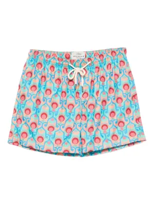 Плавки-шорты с кулиской и узором