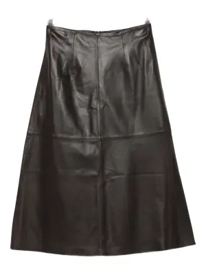 Кожаная юбка А-силуэта