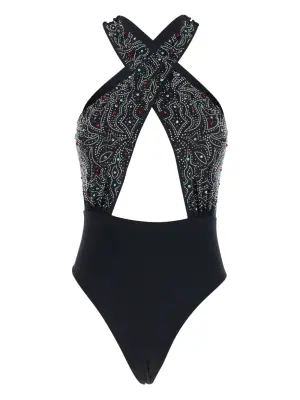 Купальник с плетеными бретелями