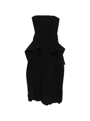 Платье мини с оборками