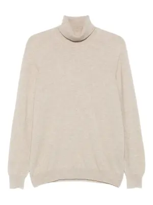 кашемировый топ с высоким воротником