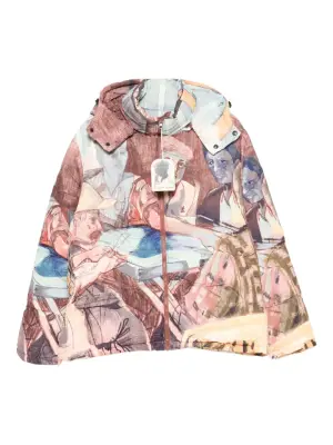 Куртка с капюшоном и графическим принтом