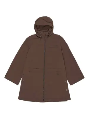 Пальто на молнии с капюшоном