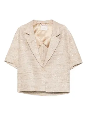 твидовый жакет с короткими рукавами