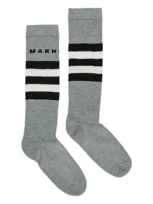 полосатые носки с логотипом