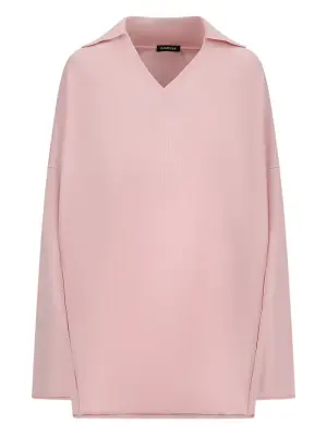 Рубашка поло с V-образным вырезом