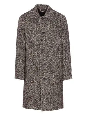 Однобортное пальто на пуговицах