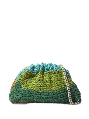 Вязаный клатч в полоску