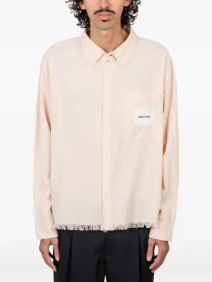 Рубашка в клетку гингем с необработанным краем