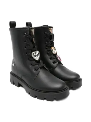 Кожаные ботинки на шнуровке