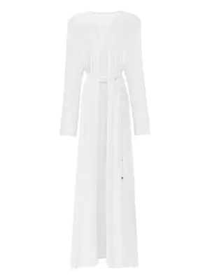 Длинный кардиган с поясом