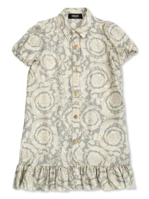 Короткое платье с принтом Barocco