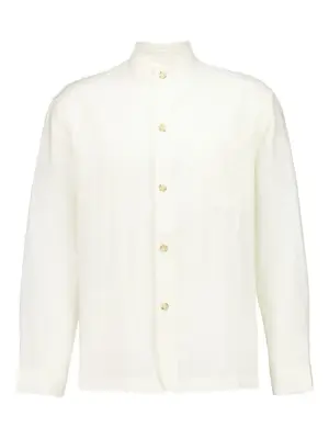 Рубашка с воротником-стойкой и длинными рукавами