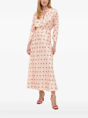 Топ с завязками и цветочным принтом