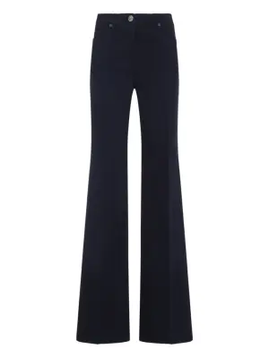 Расклешенные джинсы с вышивкой