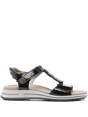 Сандалии с ремешком на щиколотке и логотипом