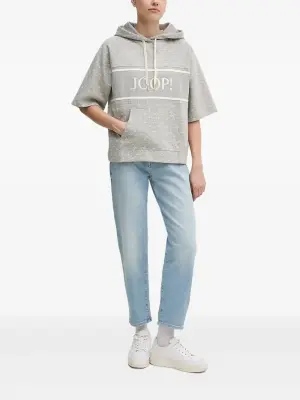 Худи с короткими рукавами и логотипом