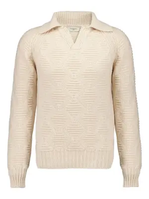 Рубашка поло фактурной вязки