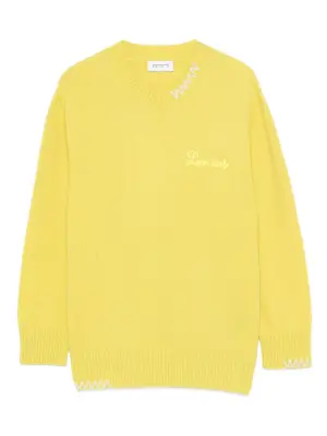 Вышитый свитер с круглым вырезом