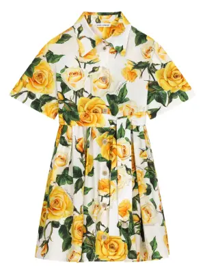 Платье-рубашка с цветочным принтом