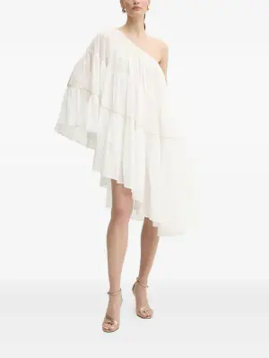 Ярусное платье асимметричного кроя