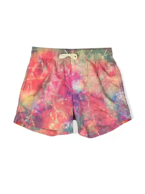 Плавки-шорты с абстрактным принтом