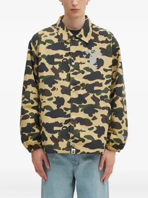 куртка-рубашка с камуфляжным принтом