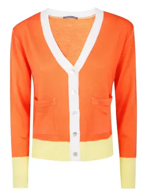 Кардиган из шерсти с контрастной отделкой