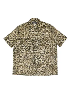 Рубашка с короткими рукавами и леопардовым принтом