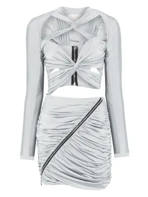 Платье мини с драпировкой