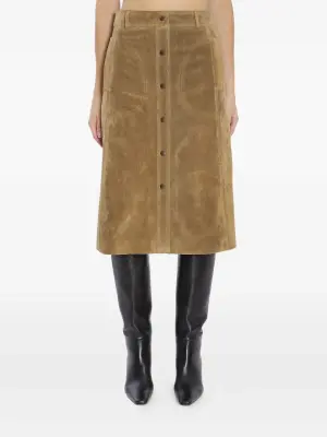Замшевая юбка миди Elen на кнопках